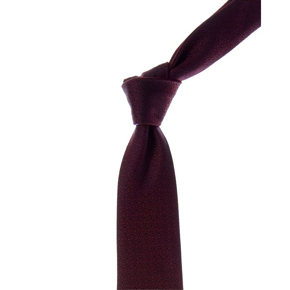 Canali Burgundy Flags Reversible Silk Tie